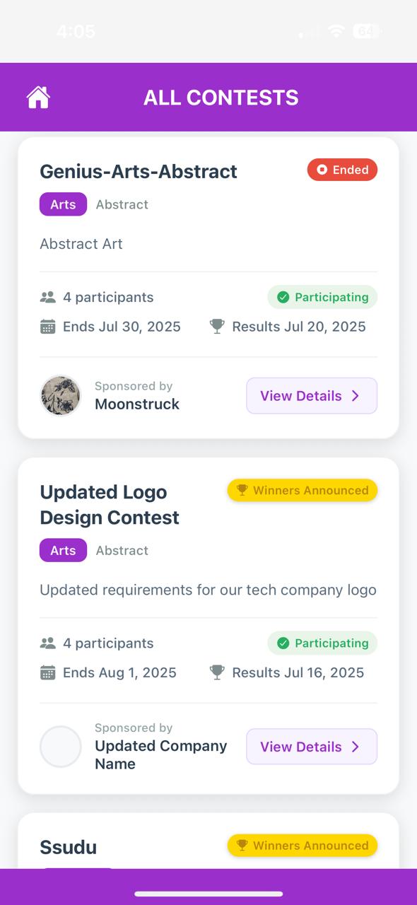 GeniusDock Mobile App - Job Screen